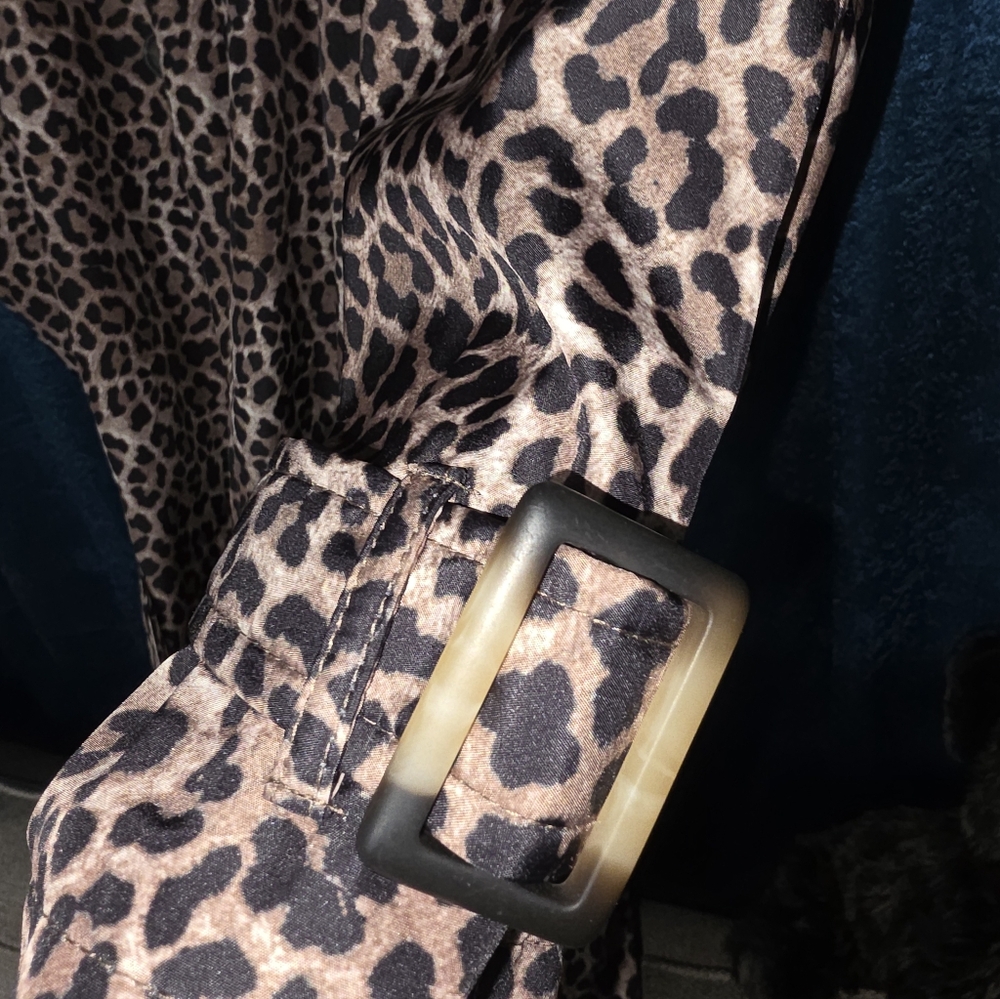 Cato Leopard Print Trench Coat - Picture 4 of 10